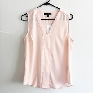 NWT Banana Republic Sz S Peach V-Neck Lightweight Sleeveless Top Flowy Dressy